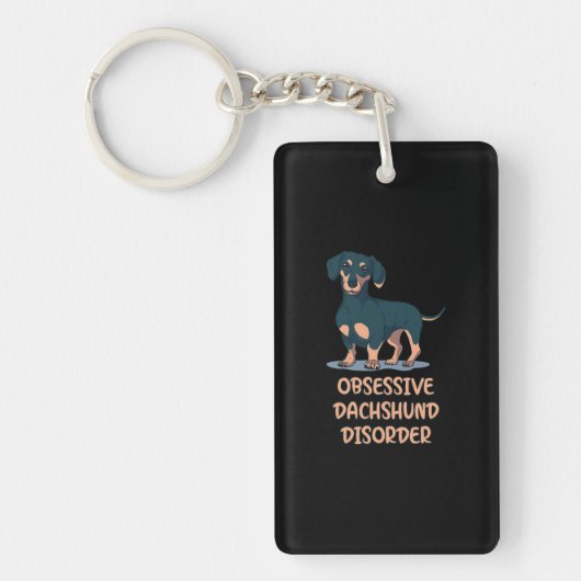 Obsessief Dachshund Disord Sleutelhanger (Voorkant)