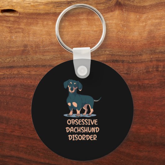 Obsessief Dachshund Disord Sleutelhanger (Voorkant)
