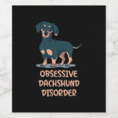 Obsessief Dachshund Disord Wijn Etiket (Enkel label)
