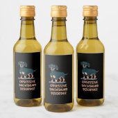 Obsessief Dachshund Disord Wijn Etiket (Flessen)