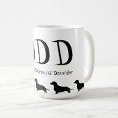 Obsessief-dachshundaandoening Koffiemok (Voorkant rechts)