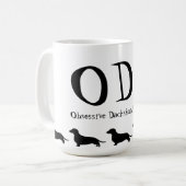 Obsessief-dachshundaandoening Koffiemok (Voorkant links)