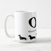 Obsessief-dachshundaandoening Koffiemok (Links)