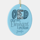 Obsessief-ebleke ziekte Cute Custom Baby Blue Keramisch Ornament (Rechts)