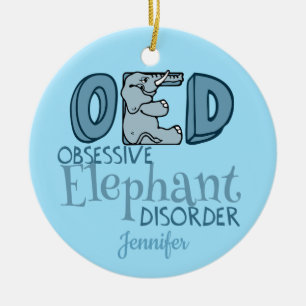 Obsessief-ebleke ziekte Cute Custom Baby Blue Keramisch Ornament
