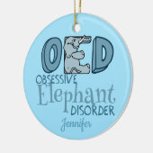 Obsessief-ebleke ziekte Cute Custom Baby Blue Keramisch Ornament (Links)