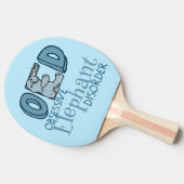 Obsessief-elephant Disorder Cute Blue Tafeltennisbatje (Zijkant)