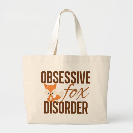 Obsessief-fox-ordeverstoring Grote Tote Bag (Voorkant)