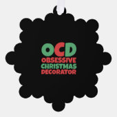 Obsessief Kerstmis Decorator Ornament Kaart (Voorkant)