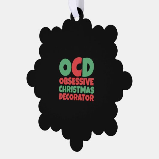 Obsessief Kerstmis Decorator Ornament Kaart (Links)