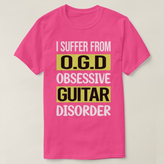 Obsessief-liefdesgitarist T-shirt (Design voorkant)