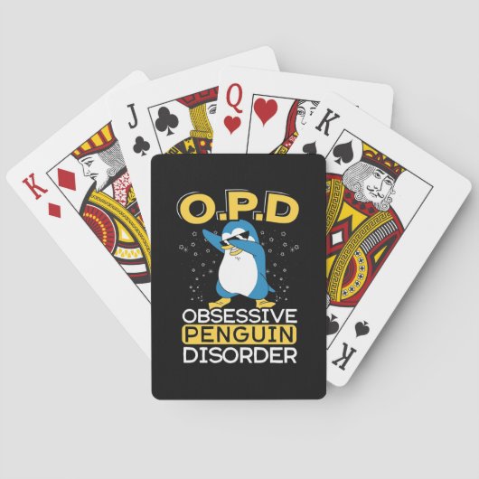 Obsessief-pinguïn stoornis pokerkaarten (Achterkant)