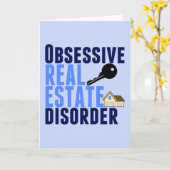 Obsessief-vastgoedstoornis Funny Realtor Kaart (Gele Bloem)