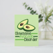 Obsessieve Avocado stoornis Cool Green Briefkaart (Staand voorkant)