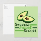 Obsessieve Avocado stoornis Cool Green Briefkaart (Voorkant / Achterkant)
