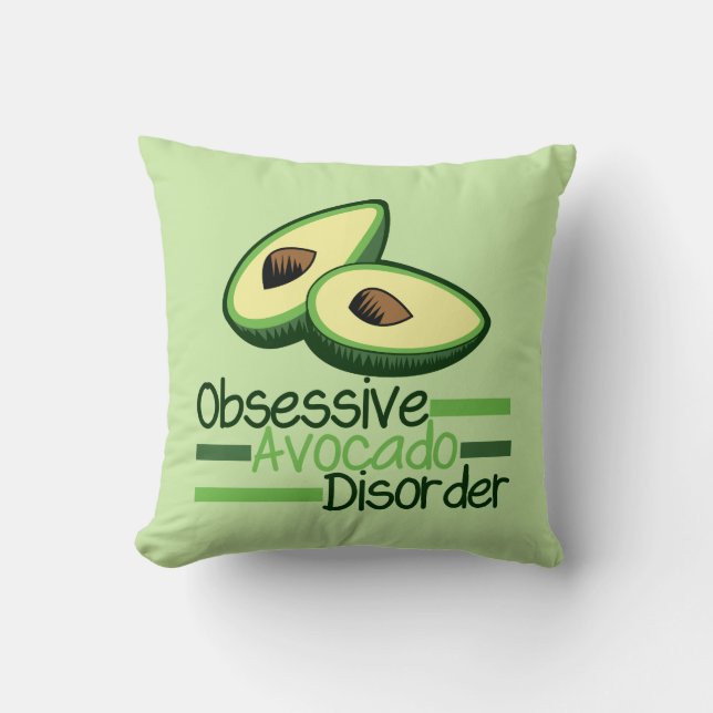 Obsessieve Avocado stoornis Cool Green Kussen (Voorkant)