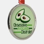 Obsessieve Avocado stoornis Cool Green Metalen Ornament (Rechts)