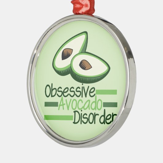 Obsessieve Avocado stoornis Cool Green Metalen Ornament (Links)