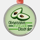 Obsessieve Avocado stoornis Cool Green Metalen Ornament (Voorkant)