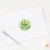 Obsessieve Avocado stoornis Cool Green Ronde Sticker (Envelop)