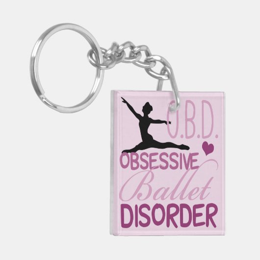 Obsessieve balletafwijking sleutelhanger (Voorkant Links)