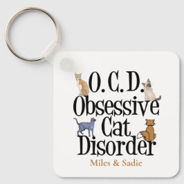 Obsessieve Cat Disorder Cute Personated Pet Owner Sleutelhanger