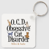 Obsessieve Cat Disorder Cute Personated Pet Owner Sleutelhanger (Achterkant)