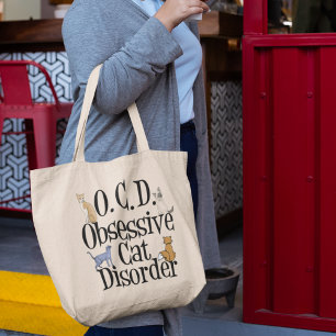  Obsessieve Cat Disorder Grote Tote Bag