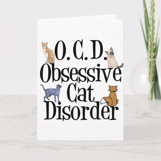  Obsessieve Cat Disorder Kaart (Voorkant)