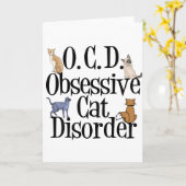  Obsessieve Cat Disorder Kaart (Gele Bloem)
