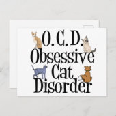 Obsessieve-Cat-stoornis Briefkaart (Voorkant / Achterkant)