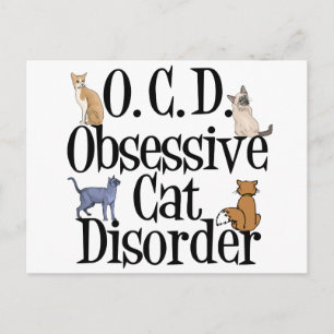 Obsessieve-Cat-stoornis Briefkaart