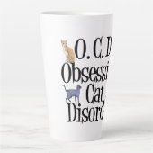 Obsessieve-Cat-stoornis Latte Mok (Voorkant)
