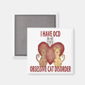 Obsessieve-Cat-stoornis Magneet (Voorkant / Achterkant)