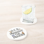 Obsessieve-Cat-stoornis Zandsteen Onderzetter (Zijkant)