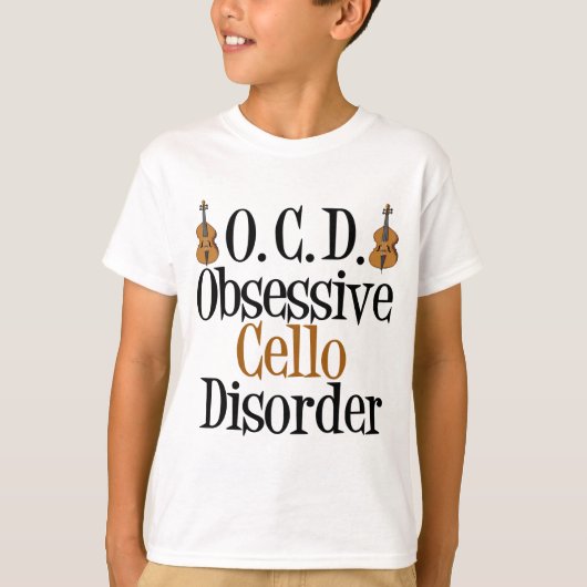 Obsessieve Cello-stoornis Kinderen T-shirt (Voorkant)