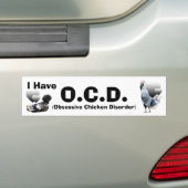 Obsessieve Chicken Disorder: Pools Crested Bumpersticker (Op auto)