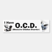 Obsessieve Chicken Disorder: Pools Crested Bumpersticker (Voorkant)