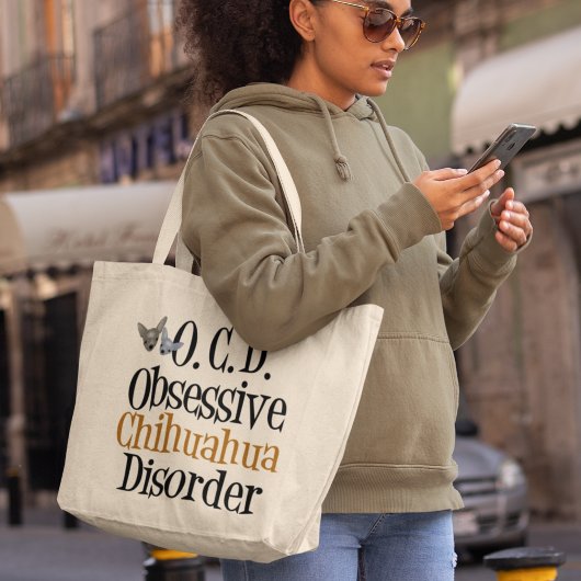 Obsessieve Chihuahua-stoornis Grote Tote Bag