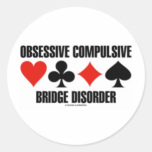 Obsessieve Compulsive Bridge Disorder (OCBD) Ronde Sticker