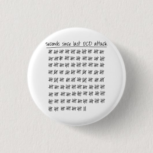 Obsessieve Compulsive Disorder OCD Ronde Button 3,2 Cm (Voorkant)