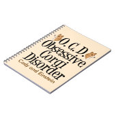 Obsessieve Corgi stoornis Aangepast Notitieboek (Linkerzijde)