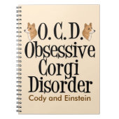 Obsessieve Corgi stoornis Aangepast Notitieboek (Voorkant)