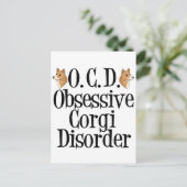 Obsessieve Corgi stoornis Briefkaart (Staand voorkant)