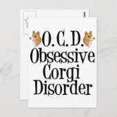 Obsessieve Corgi stoornis Briefkaart (Voorkant / Achterkant)