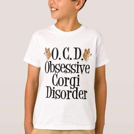 Obsessieve Corgi stoornis Funny Kinder T-shirt (Voorkant)