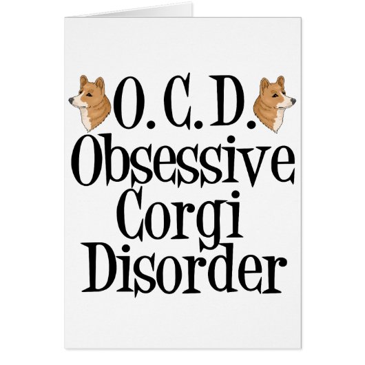 Obsessieve Corgi Stoornis Kaart (Voorkant)