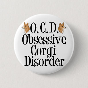 Obsessieve Corgi stoornis Ronde Button 5,7 Cm