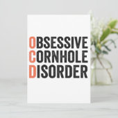 Obsessieve Cornhole Stoornis Grappig Cornhole Cade Kaart (Staand voorkant)