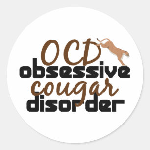 Obsessieve-Cougar stoornis Ronde Sticker